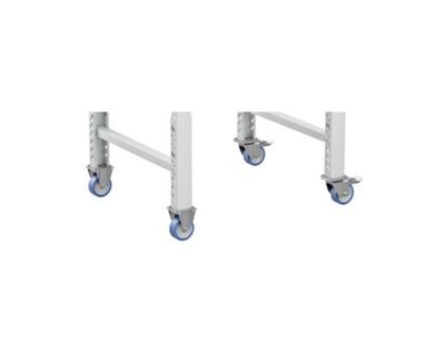 Adjustable leg with wheeled flange for heavy duty desk (1 piece) Adjustable leg with wheeled flange for heavy duty desk (1 piece)