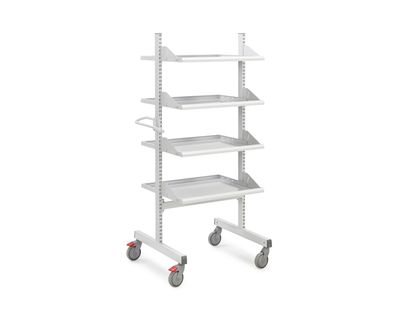 Shelving trolley, 4 shelf levels Shelving trolley, 4 shelf levels