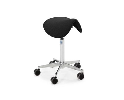 Saddle chair Ryhti, black fabric Saddle chair Ryhti, black fabric
