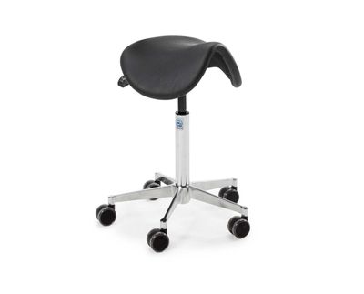 Saddle chair Ryhti, black leather Saddle chair Ryhti, black leather