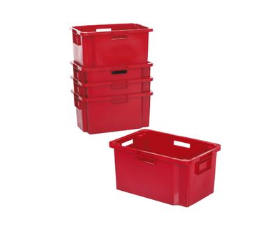Schoeller Arca moving box 600x400x300mm, red, 64 pcs
