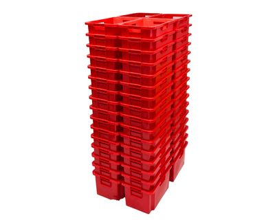 Schoeller Arca moving box 600x400x300mm, red, 64 pcs