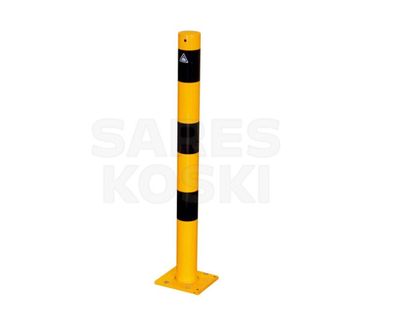 Removable bollard bolted hot dip galvanised yellow Removable bollard bolted hot dip galvanised yellow