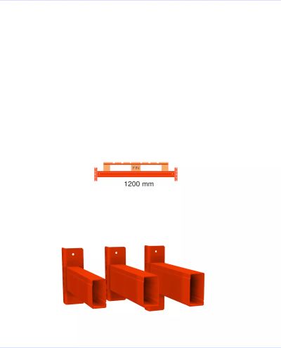 Horizontal beam C34BX 60/40/13 - 1200mm 1x Fin platform