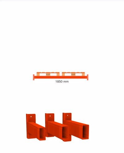 Horizontal beam C35BX 100/50/13 - 1850mm 2x Eur pallet Horizontal beam C35BX 100/50/13 - 1850mm 2x Eur pallet