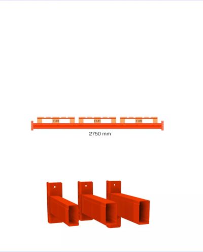 Horizontal beam C35BX 100/50/13 - 2750mm 3x Eur pallet Horizontal beam C35BX 100/50/13 - 2750mm 3x Eur pallet