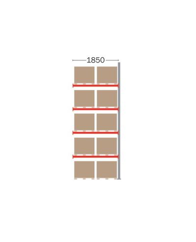 Pallet rack extension for 10 EUR pallets, 5000 mm Pallet rack extension for 10 EUR pallets, 5000 mm