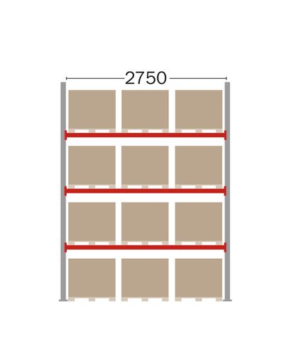 Pallet rack basic part for 12 EUR pallets, 4000 mm Pallet rack basic part for 12 EUR pallets, 4000 mm