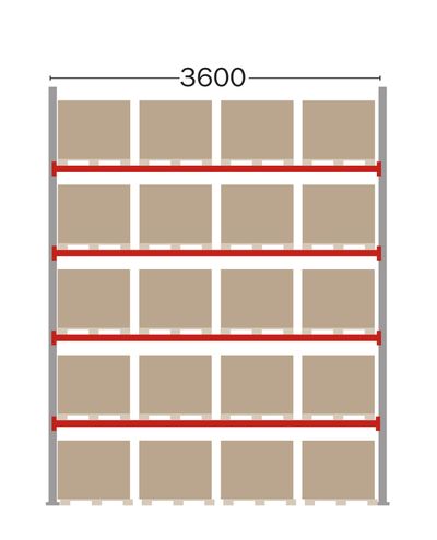 Pallet rack basic part for 20 EUR pallets, 5000 mm Pallet rack basic part for 20 EUR pallets, 5000 mm