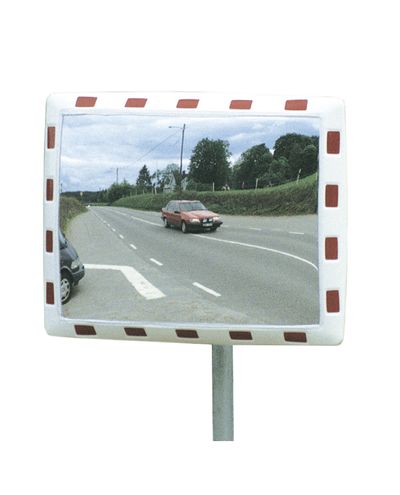 Traffic mirror, rectangular, 600x400mm