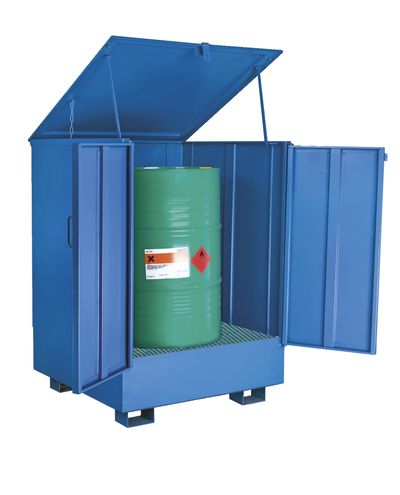 Hazardous goods cabinet for 4 drums 380 1250 x 1250 x 1235 mm